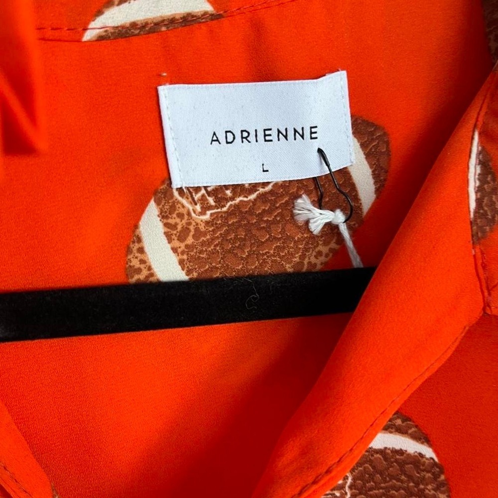 Adrienne Orange Football Gameday Top Collegiate V-Neck Flowy
